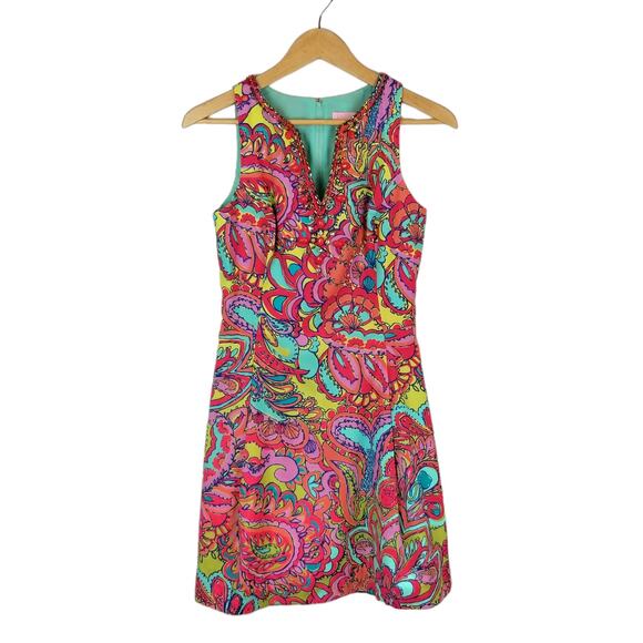 Lilly Pulitzer Lloyd Feeling Groovy Sleeveless Dress Size 4 - Picture 1 of 9